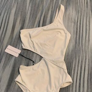 Solid and striped One piece